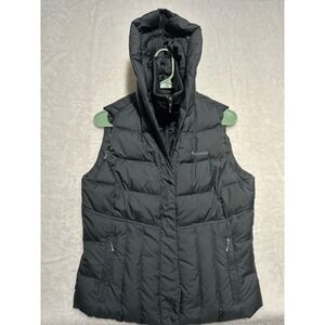 Columbia Womens Puffer Vest Hooded Black Omni Shield Down/Feather fill  Size S